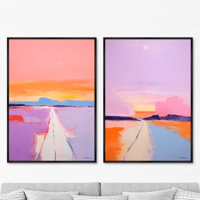 Набор из двух постеров на холсте Purple and Pink 75X105 / 75X105 CM 8