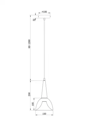 Подвесной светильник Нория 15X15X101 CM 11