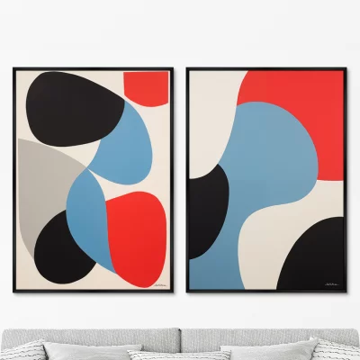 Набор из двух постеров на холсте Falling up into these colors 75X105 / 75X105 CM 8