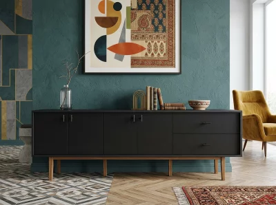 Комод с четырьмя дверками и двумя ящиками Эмерсон 190X45X60 CM 3