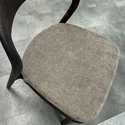 Подушка на стул Лугано без подлокотников бежево-коричневая ткань 45X43X2 CM 7