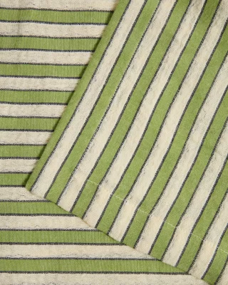 Зелёная полосатая скатерть из 100% хлопка Ulena 170X250 CM 3