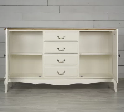 Бежевый комод Леонтина с дверками и ящиками 160X42X91 CM 6
