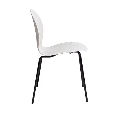 Стул Wave белый с черными ножками 52X52X80 CM 4