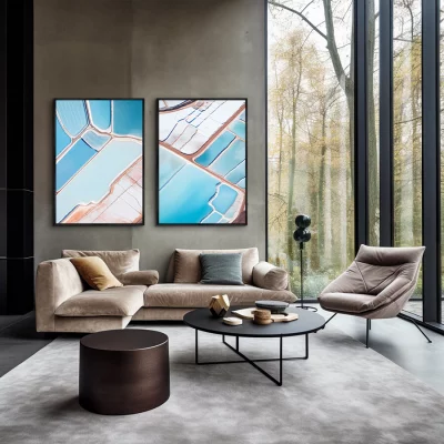 Набор из двух постеров на холсте Salt lakes 75X105 / 75X105 CM 4