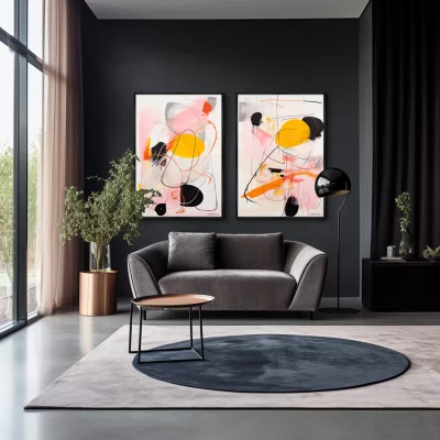 Набор из двух постеров на холсте The Breakfast 75X105 / 75X105 CM 4
