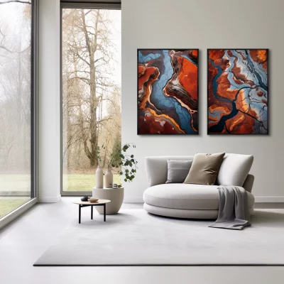 Набор из двух постеров на холсте Stone Color Palettes  75X105 / 75X105 CM 4