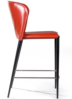 Стул полубарный Albert 44X55X99 CM красный 3