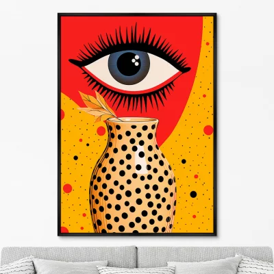 Постер на холсте Vase and Eyes 75X105 CM 6