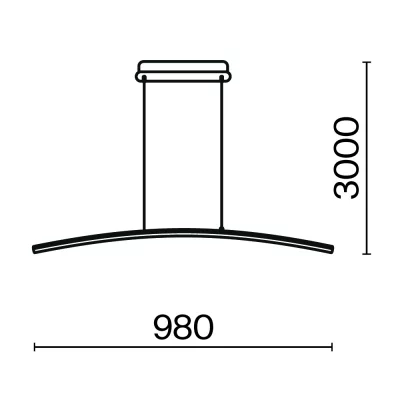 Подвесной светильник Изгиб 980X3057 CM 3