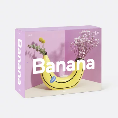 Ваза для цветов banana, 19 см, желтая 10