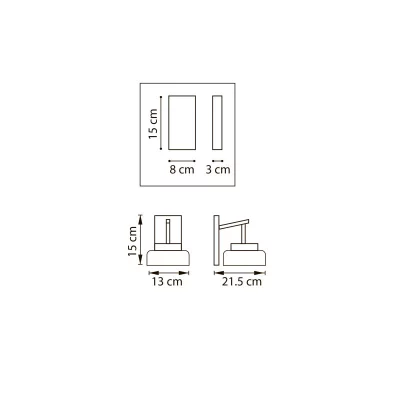 Настенный светильник Fico 8X21X15 CM 3