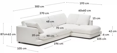 Диван Gala 300X193X87 CM 7