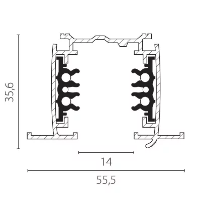 Шинопровод Lightstar 503025-R-DALI 3