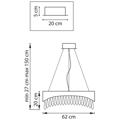 Подвесная люстра Helio 62X62X67 CM 7