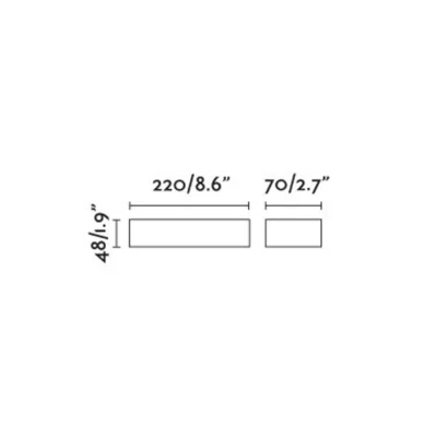 Уличный настенный светильник Doro-13 LED 2x6.5W 3000K дерево 22.2X7.8X5.1 CM 8