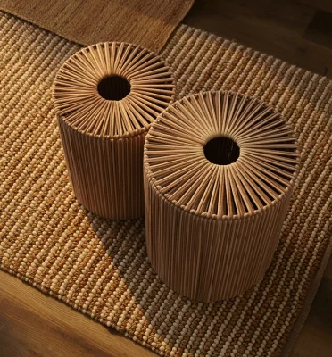 Корзина плетеная Dholak Beige Ethnic 40X40X50 CM 5