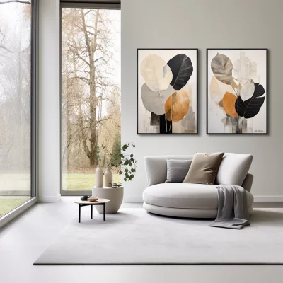 Диптих на холсте Autumn Leaves 75X105 / 75X105 CM 4