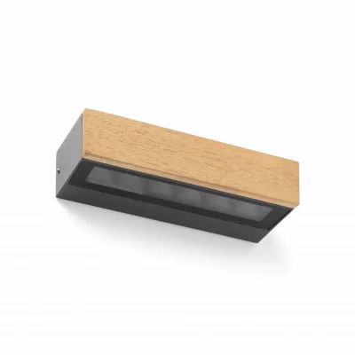Уличный настенный светильник Doro-13 LED 2x6.5W 3000K дерево 22.2X7.8X5.1 CM 11