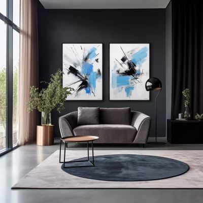Набор из двух постеров на холсте Space and speed 75X105 / 75X105 CM 4