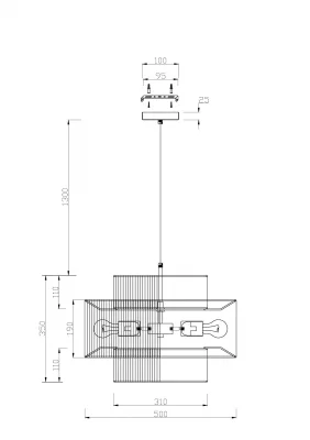 Подвесной светильник Modern Сад Авы 50X167 CM 3
