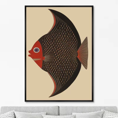 Постер на холсте Angel Fish drawing 75X105 CM 6
