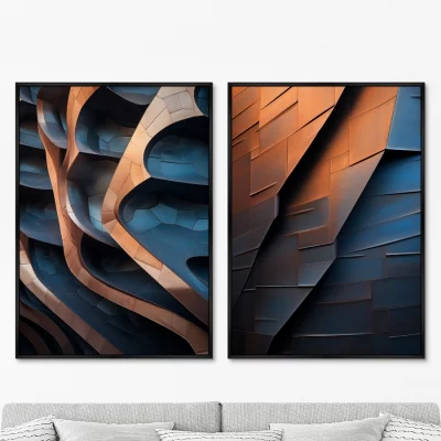 Набор из двух постеров на холсте Form light and shadow 75X105 / 75X105 CM 8