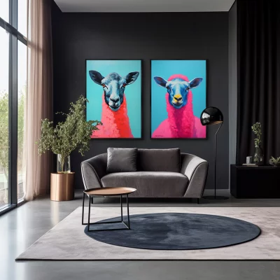 Набор из двух постеров на холсте The Sheep 75X105 / 75X105 CM 4