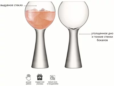 Набор из 2 бокалов Moya 550 ml 6