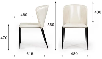 Стул Albert 47X62X85 CM бежевого цвета 5