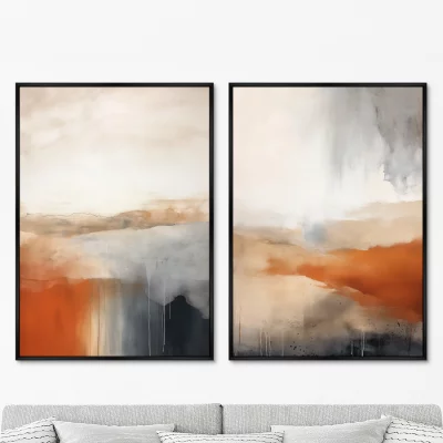 Набор из двух постеров на холсте Landscape collection Rusty mist 75X105 / 75X105 CM 8