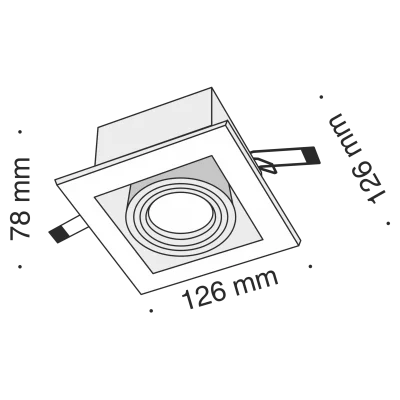 Встраиваемый светильник 12.6X12.6X7.2 CM 7