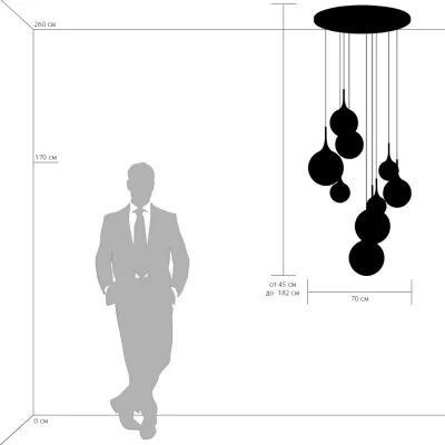 Каскадная люстра Globo 70X70X65 CM 8