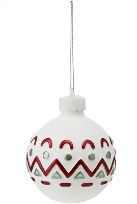 Набор из четырёх ёлочных украшений с подсветкой Festive Embroidey 8 CM 8