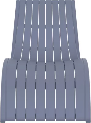 Шезлонг пластиковый Slim 180X72X70 CM серый 3