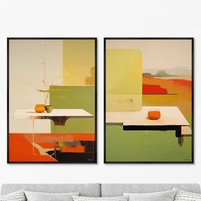 Набор из двух постеров на холсте The Lunch time 75X105 / 75X105 CM 8