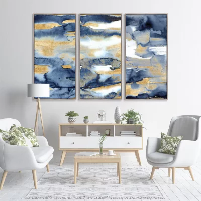Триптих на холсте Sunbeams over the valley 52X105 / 52X105 / 52X105 CM 6