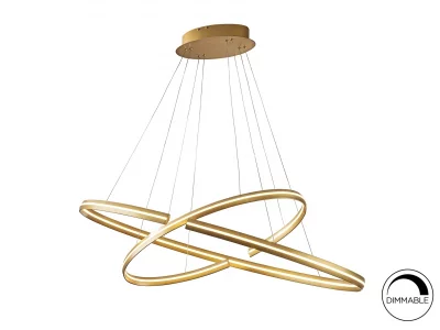 Подвесной светодиодный светильник Elipse золотой большой DIM BLUETOOTH 120X60X105 CM 10