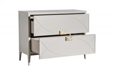 Бежевый комод с 2 ящиками 100X80X40 CM 3
