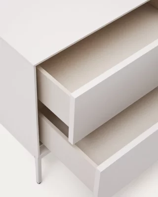 Прикроватная тумба Vedrana с 2 ящиками белый лак МДФ 60X55 CM 4