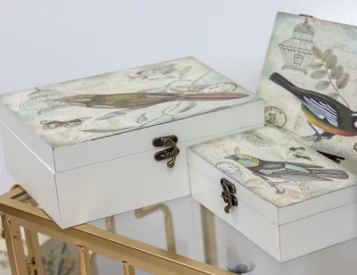 Набор из трёх шкатулок Conall 23X17X9 / 20X15X7 / 18X11X6 CM 4