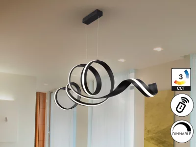 Горизонтальная LED-люстра Amara 150X53X50 CM 9