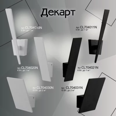 Настенный декоративный светильник Декарт 9