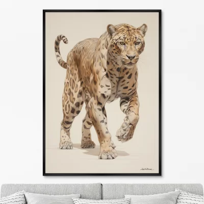 Постер на холсте Leopards Hunt 75X105 CM 6
