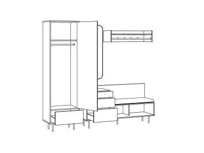 Композиция Look 9 213,2X39,8X210 CM 5