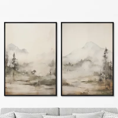 Набор из двух постеров на холсте Mountain Mist  75X105 / 75X105 CM 8