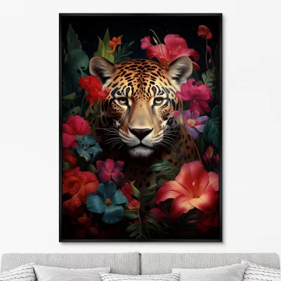 Постер на холсте The Flower Cat 75X105 CM 6