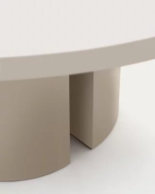 Круглый стол Nealy из лакированного МДФ в цвете экрю 150 CM 4