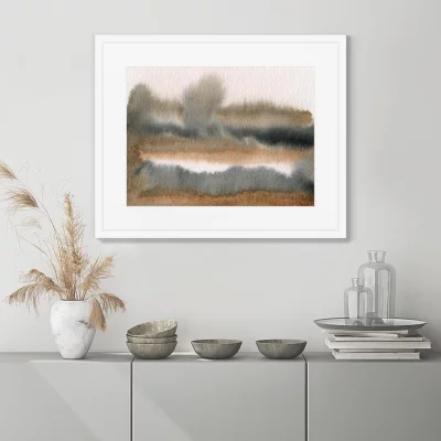 Постер в раме Lake in late autumn 52X42 CM 3