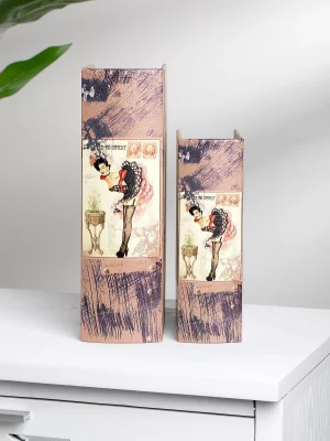 Набор из двух шкатулок в виде книг Nessa 19X8X27 / 14X6X20 CM 4